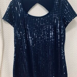 Navy Sequin Dress